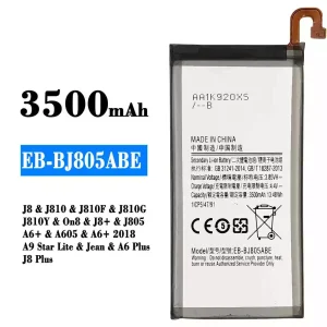 Batterie EB-BJ805ABE pour Samsung J8/J810/J810F/J810G/J810Y/On8/J8+/J805/A6+/A605/A6+ 2018/A9 Star Lite/Jean/A6 Plus/J8 Plus