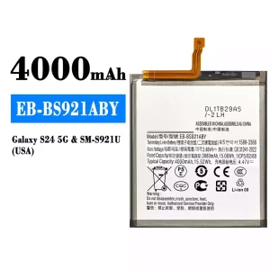 Batterie EB-BS921ABY pour Samsung Galaxy S24 5G