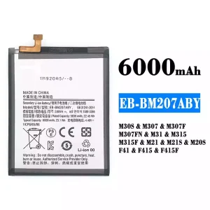 Batterie EB-BM207ABY pour Samsung M30S/M21/M21S/F41