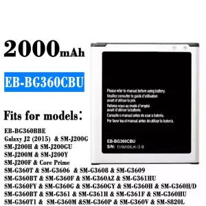 Batterie EB-BG360CBU pour Samsung Galaxy J2 (2015)