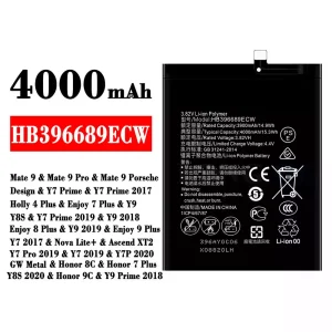Batterie HB396689ECW pour HUAWEI Mate 9 / Mate 9 Pro / Enjoy 7 Plus / Y9 / Y8S / Y9 2018 / Enjoy 8 Plus / Y9 2019 / Enjoy 9 Plus / Y7 2017 / Nova Lite+ /Y7 Pro 2019 / Y7 2019 / Y7P 2020 / Honor 8C / Honor 7 Plus/Y8S 2020 / Honor 9C /