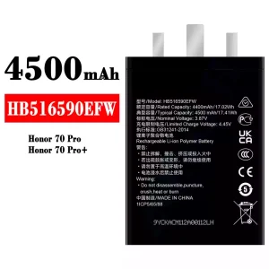 Batterie HB516590EFW pour HUAWEI Honor 70 Pro / Honor 70 Pro+