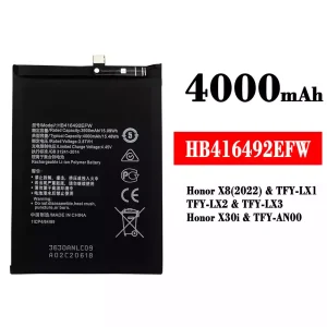 Batterie HB416492EFW pour HUAWEI Honor X8(2022) / Honor X30i