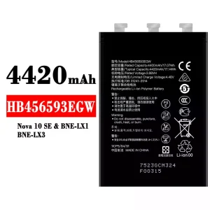 Batterie HB456593EGW pour HUAWEI Nova 10 SE