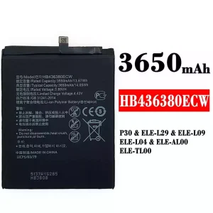 Batterie HB436380ECW pour HUAWEI P30