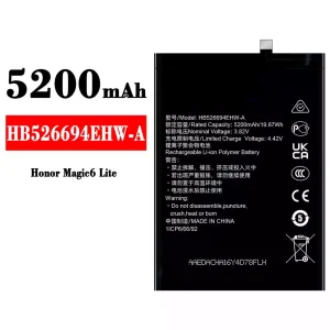 Batterie HB526694EHW-A pour HUAWEI Honor Magic 6 Lite