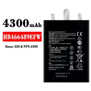 Batterie HB466489EFW pour HUAWEI Honor X20
