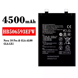 Batterie HB506593EFW pour HUAWEI Nova 10 Pro