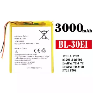Batterie BL-30EI pour Tecno 1701 / 1702 / it1701 / it1702 / DroiPad 7C / 7C / DroiPad 7D / 7D / P701 / P702