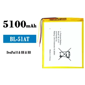 Batterie BL-51AT pour Tecno DroiPad 8 / 8H