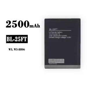 Batterie BL-25FT pour Tecno W3, W3-H806