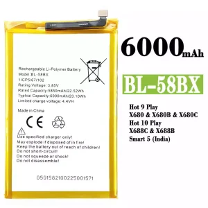 Batterie BL-58BX pour Infinix Hot 9 Play /Hot 10 Play