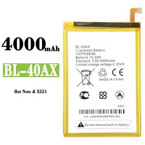 Batterie BL-40AX pour Infinix Hot Note
