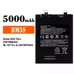 Batterie BM5S pour Xiaomi Redmi K60 Ultra / Mi 13T Pro