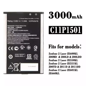 Batterie C11P1501 pour Asus Zenfone 2 Laser ZE600KL /ZE601KL/ZE550KL / ZE551KL