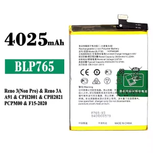 Batterie BLP765 pour OPPO Reno 3(Non Pro) / Reno 3A