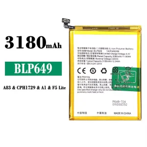 Batterie BLP649 pour OPPO A83 / A1 / F5 Lite / A83T