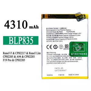 Batterie BLP835 pour OPPO Reno5 F /Reno5 Lite /F19 Pro /A94 4G