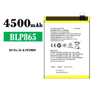 Batterie BLP865 pour OPPO K9 Pro