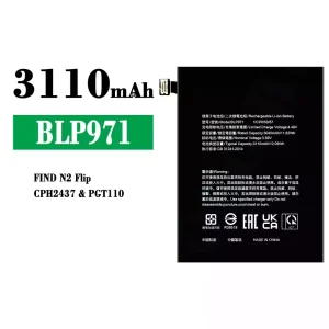 Batterie BLP971 pour OPPO FIND N2 Flip/CPH2437/PGT110