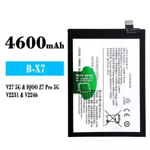 Batterie B-X7 pour VIVO V27 5G/IQOO Z7 Pro 5G