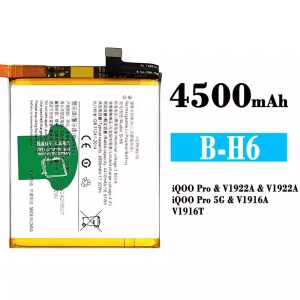 Batterie B-H6 pour VIVO iQOO Pro 5G