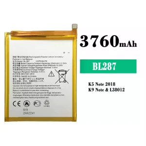 Batterie BL287 pour Lenovo K5 Note 2018/K9 Note