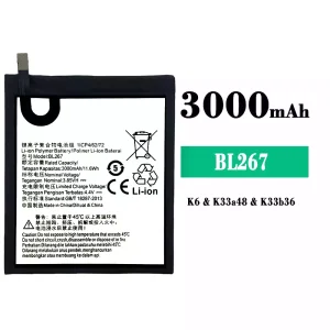 Batterie BL267 pour Lenovo K6