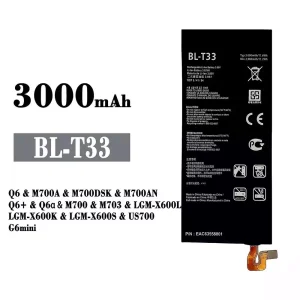 Batterie BL-T33 pour LG Q6 /Q6+ /Q6a /G6mini