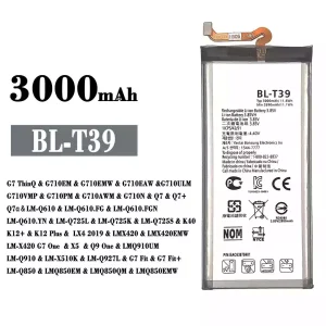 Batterie BL-T39 pour LG G7 ThinQ  / Q7 / Q7+ / Q7a / K40 / K12+ / K12 Plus / Q9 One / G7 Fit / G7 Fit+