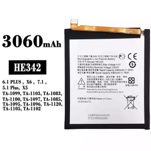 Batterie HE342 pour Nokia 6.1 PLUS / 7.1 / 5.1 Plus /X5/X6