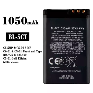 Batterie BL-5CT pour Nokia C3-01 C6-01 C5-00 / 6303 6730c