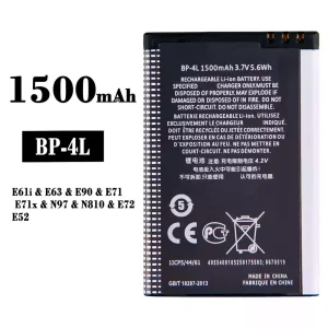 Batterie BP-4L pour Nokia E61i/E63/E90/E71/E71x/N97/N810/E72/E52