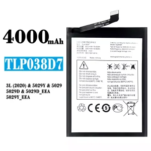 Batterie TLP038D7 pour Alcatel 3L(2020)