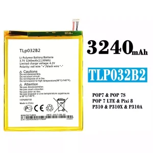 Batterie TLP032B2 pour Alcatel POP 7/POP 7S/POP 7 LTE/Pixi 8