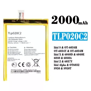 Batterie TLp020C2 pour Alcatel Idol S/Idol X/IDOL 2 /IDOL ALPHA