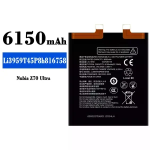 Batterie Li3959T45P8h816758 pour Nubia Z70 Ultra