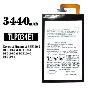 Batterie TLP034E1 pour BlackBerry Keyone