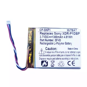 Batterie pour casque Sony XDR-P1DBP,Sony SF-03