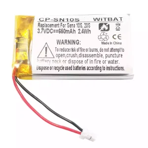 Batterie pour casque Sena 10S,20S,Sena 30K SP46,Sena Tufftalk Lite,Sena 10S-01,Sena 20s-01,Sena 20s evo,Sena 30K-01D,802540