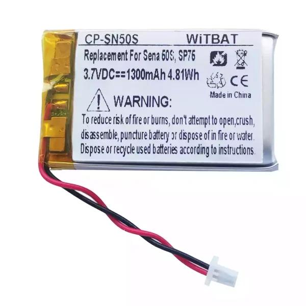 Vhbw 2x Batteria Ricaricabile Per Sena 30K E 50S – 1100mAh, 3.7V Li-Poly, Sostituzione YT102540P