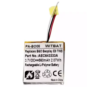 Batterie pour casque B&O B'eoplay E8, Be'oplay E8 TWS Case,AEC643333A