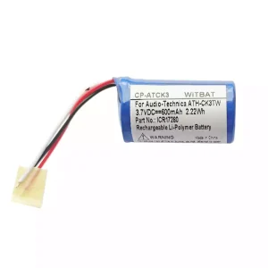 Batterie pour casque Audio-Technica ATH-CK3TW Boîtier de chargement,ICR17280