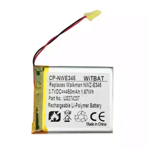 Batterie pour Sony Walkman NWZ-E345,NWZ-E344,NWZ-E383,NWZ-E384,NWZ-E385,NWZ-E444,NWZ-E445