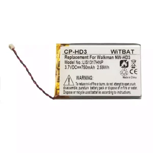 Batterie pour SONY NW-A2000 NW-HD3 NW-HD2
