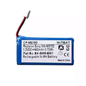 Batterie pour SONY Walkman NW-MS70D,NW-MS90D,NH-6WM-NW1